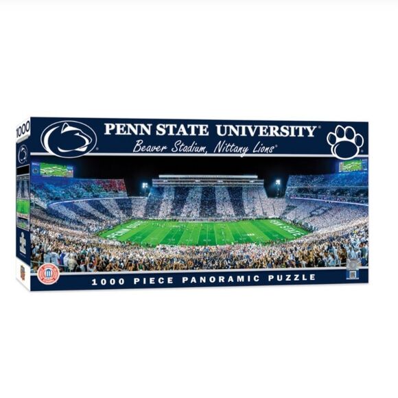 Penn State Beaver Stadium Nittany Lions Football 1000 Piece Panoramic Puzzle New - Picture 1 of 9